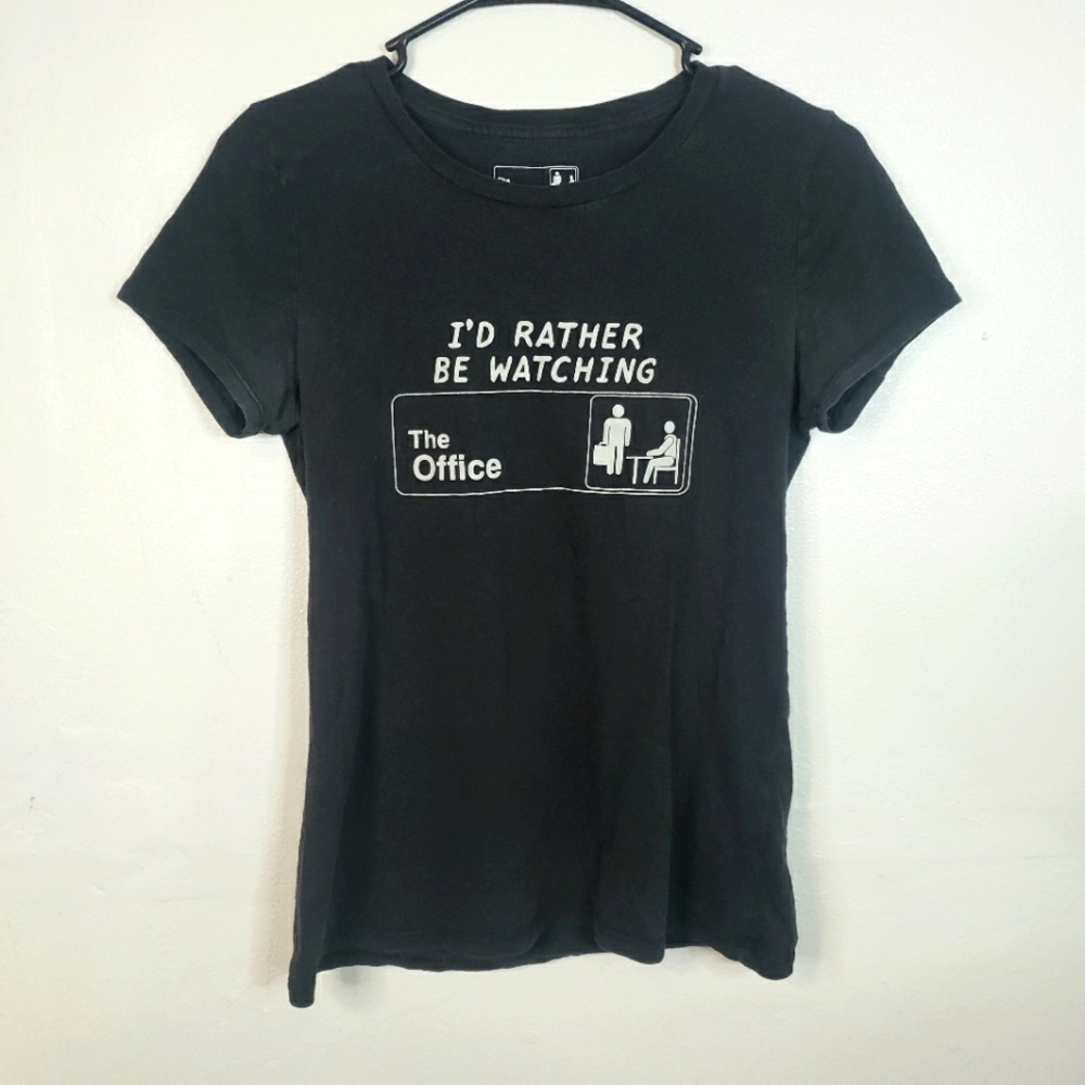 The Office, Black T-shirt, Womens Medium 7/9